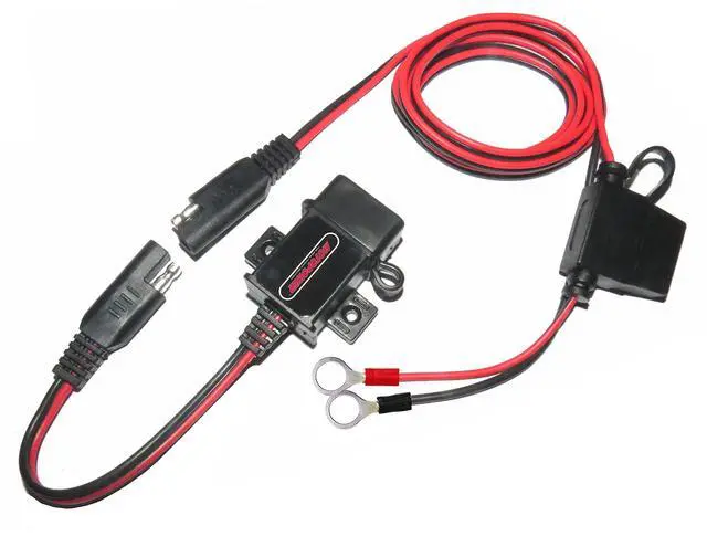 Main image of MP0609A 3.1Amp Motorcycle USB Port Kit SAE to USB Adapter On Motorcycle