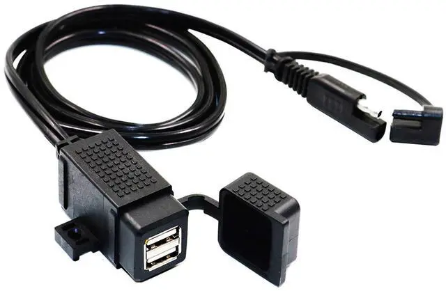 Main image of MP0609C 3.1Amp Waterproof Motorcycle Dual USB Charger Kit SAE to USB Adapter Cable Phone Tablet GPS Charger