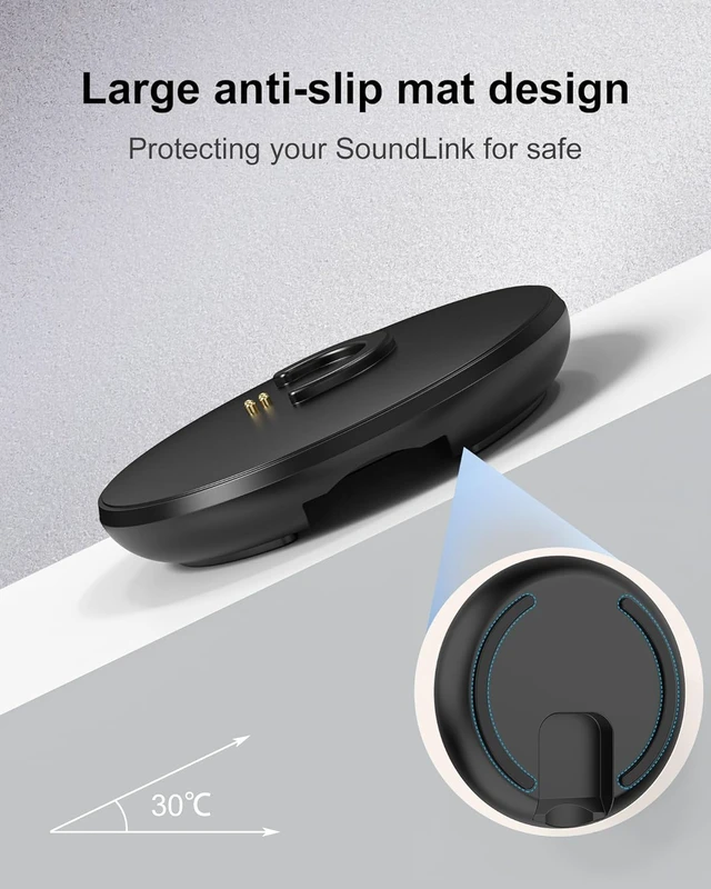 Alt view image 4 of 7 - Charging Cradle for Bose Soundlink Revolve +(Series II) Plus/Plus 2 ETL Listed Charging Dock Replacement for Bose Soundlink Revolve Charging Cradle, Plug& Micro Cable Include, Black