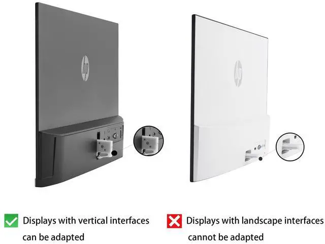 Alt view image 2 of 7 - Wall Mount VESA Adapter Bracket Compatible with HP M Series Monitors M22f M24f M24fd M24fw M24fwa M27f M27fd M27fq M27fw M27fwa M32f 524sa 524sw 524sf 527sa 527sw 527sf and 532sf