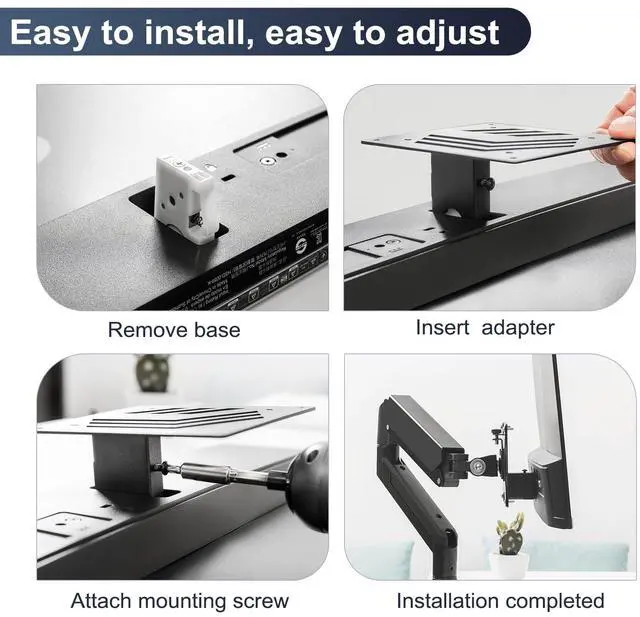 Alt view image 3 of 7 - Wall Mount VESA Adapter Bracket Compatible with HP M Series Monitors M22f M24f M24fd M24fw M24fwa M27f M27fd M27fq M27fw M27fwa M32f 524sa 524sw 524sf 527sa 527sw 527sf and 532sf