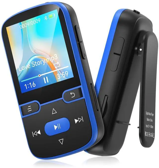 Main image of 64GB MP3 Player with Clip Bluetooth 5.3 Portable Music Player for Kids with FM Radio, Pedometer, Voice Recorder, Shuffle and Repeat, Weighs Only 28g for Sport and Running, Supports TF Card Up to 128G