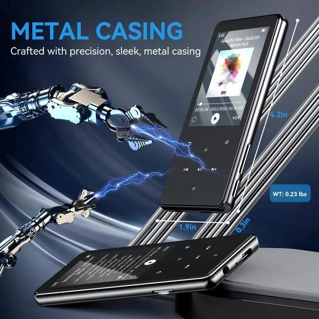 Alt view image 6 of 7 - 64GB MP3 Player with Bluetooth 5.3, White Noise Sound Machine for Kids, Portable Music Player with Speaker, FM Radio, Voice Recorder, Shuffle Repeat, Digital Audio Players for Sports Running