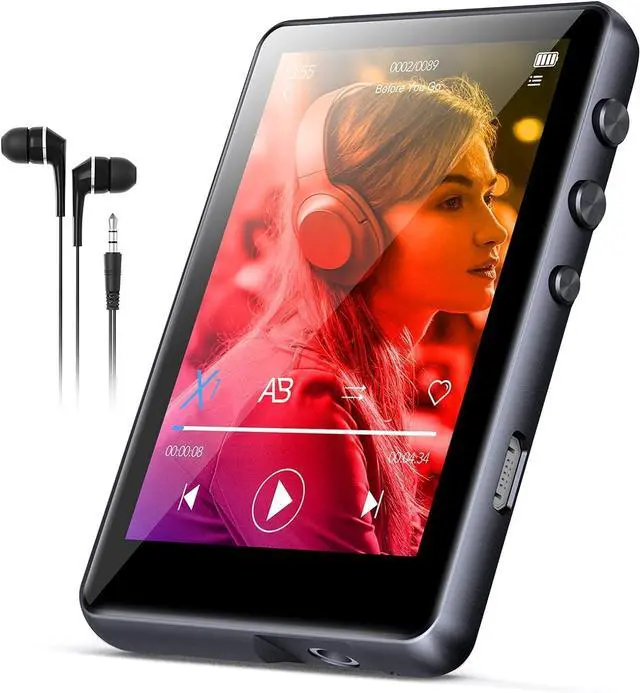 Main image of 128GB MP3 Player -  M4 Music Player with Bluetooth 5.4, 2.4" Portable HiFi MP3 Player with FM Radio, HD Speaker, E-Book,Voice Recorder, Earphones Included