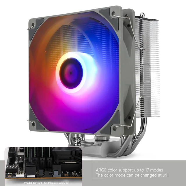 Alt view image 4 of 7 - Assassin King 120 SE ARGB CPU Air Cooler, AK120 SE ARB, 5 Heatpipes, TL-C12C-S PWM Quiet Fan CPU Cooler with S-FDB Bearing, for AMD AM4/AM5/Intel LGA1700/1150/1151/1200/1851