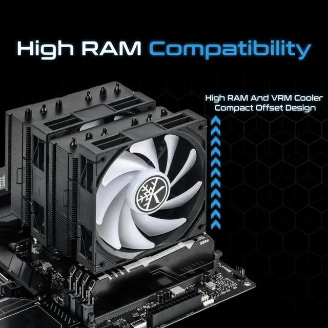 Alt view image 5 of 7 - Iron Wind 120 ARGB Dual Towers CPU Air Cooler for AMD Intel, Black