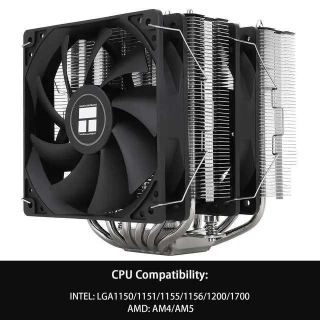 Alt view image 3 of 7 - Peerless Assassin 120 SE CPU Cooler, 6 Heat Pipes AGHP Technology, Dual 120mm PWM Fans, 1550RPM Speed, for AMD:AM4 AM5/Intel LGA 1700/1150/1151/1200/1851,PC Cooler