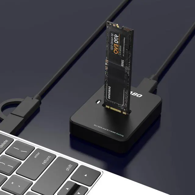 Alt view image 3 of 6 - 10Gbps M.2 SSD to Type C Docking Station M.2 (M Key, B+M Key) NVMe and SATA NGFF Reader Adapter SSD 2280 2260 2242 2230 22110 Dock Plug and Play