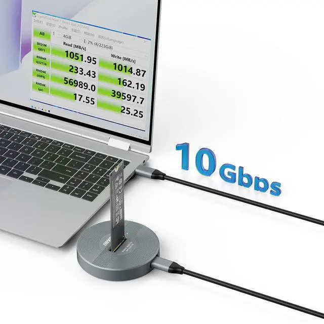 Alt view image 3 of 6 - M.2 NVMe & SATA to USB C Adapter, SSD Docking Station, M.2 SSD to USB A and Type C M.2 (M Key, B+M Key) NVMe and SATA NGFF SSD Reader, SSD 2280 2260 2242 2230 22110 Dock
