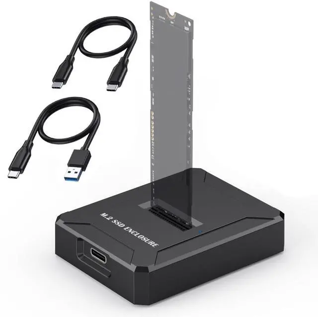 Main image of M.2 NVMe SSD Reader External, M.2 SATA NVMe to USB Adapter, M.2 Docking Station 10Gbps for Both M.2 PCIe NVMe and SATA NGFF SSD Dock - Plastic
