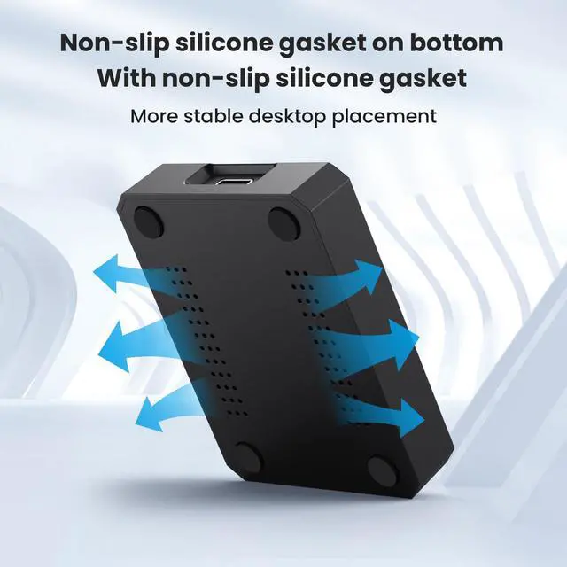 Alt view image 5 of 7 - M.2 NVMe SSD Reader External, M.2 SATA NVMe to USB Adapter, M.2 Docking Station 10Gbps for Both M.2 PCIe NVMe and SATA NGFF SSD Dock - Plastic