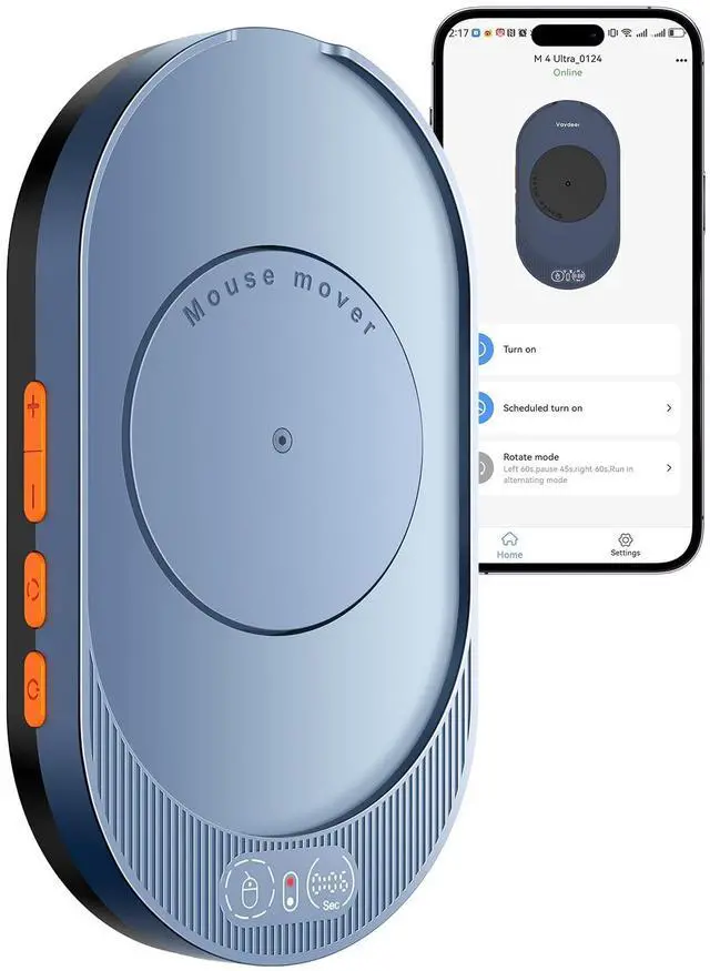Main image of M4 Utra Mouse Mover with APP, Undetectable Mouse Jiggler Device with Remote Control and Timer Function, Driver-Free Shaker Wiggler Mouse Movement Simulation for Computer Awakening-Sky Blue