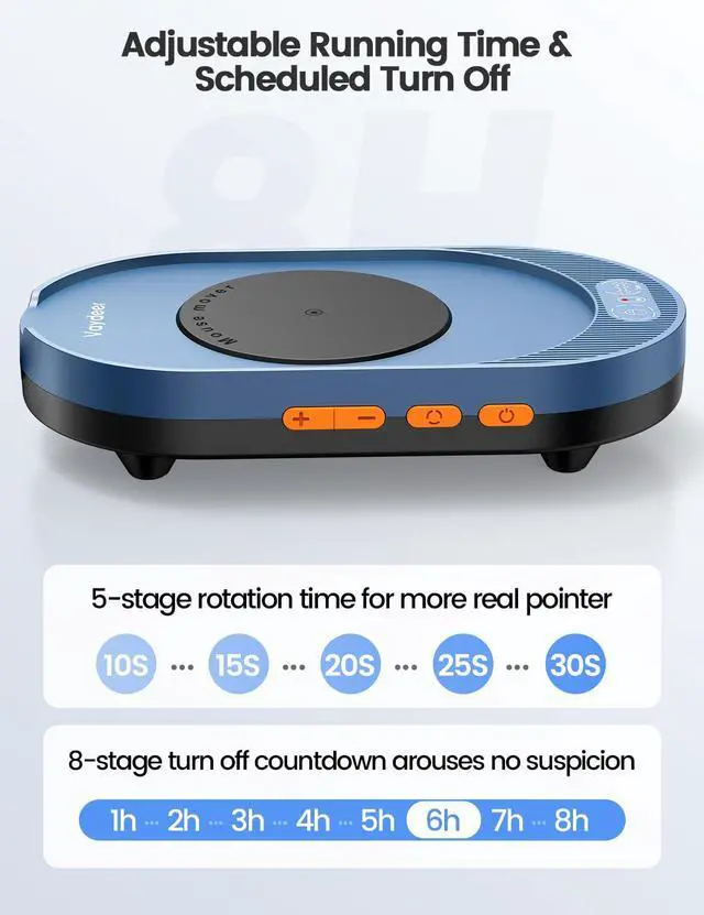 Alt view image 5 of 7 - M4 Utra Mouse Mover with APP, Undetectable Mouse Jiggler Device with Remote Control and Timer Function, Driver-Free Shaker Wiggler Mouse Movement Simulation for Computer Awakening-Sky Blue