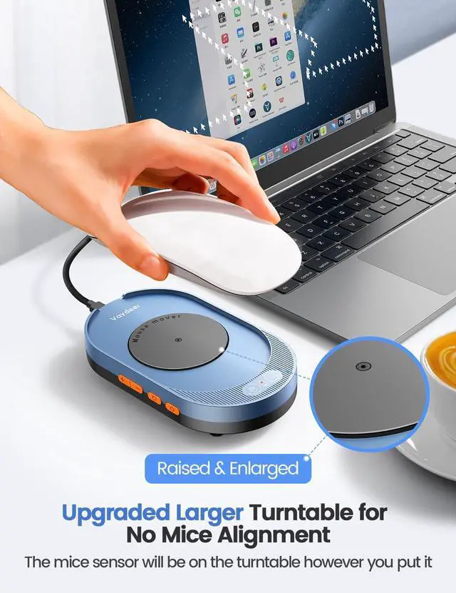 Alt view image 7 of 7 - M4 Utra Mouse Mover with APP, Undetectable Mouse Jiggler Device with Remote Control and Timer Function, Driver-Free Shaker Wiggler Mouse Movement Simulation for Computer Awakening