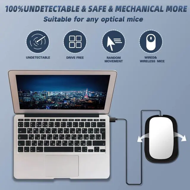 Alt view image 2 of 6 - Mouse Jiggler, Undetectable Mouse Mover Wiggler Shaker with Drive Free USB Port Simulate Mouse Automatic Random Movement