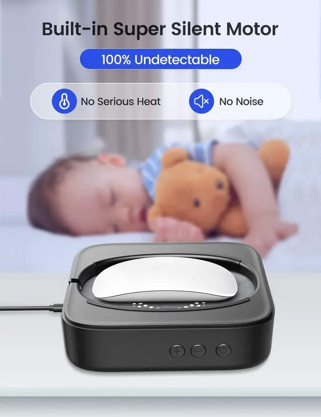 Alt view image 6 of 7 - Mouse Jiggler Undetectable, No Need to Align Cursor, Mouse Mover Device with Adjustable Interval and Screen, Automatic Mouse Shaker Wiggler for Both Large and Small Mice, Real Random Movement