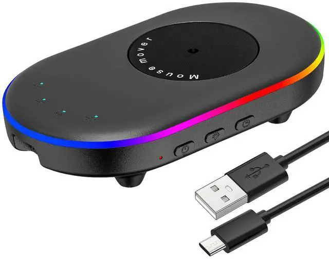 Main image of LED Mouse Jiggler Undetectable Mover Device with Timer, Mouse Mover Work from Home - ON/Off Switch, Driver-Free Shaker for Keeping PC Active and Secure