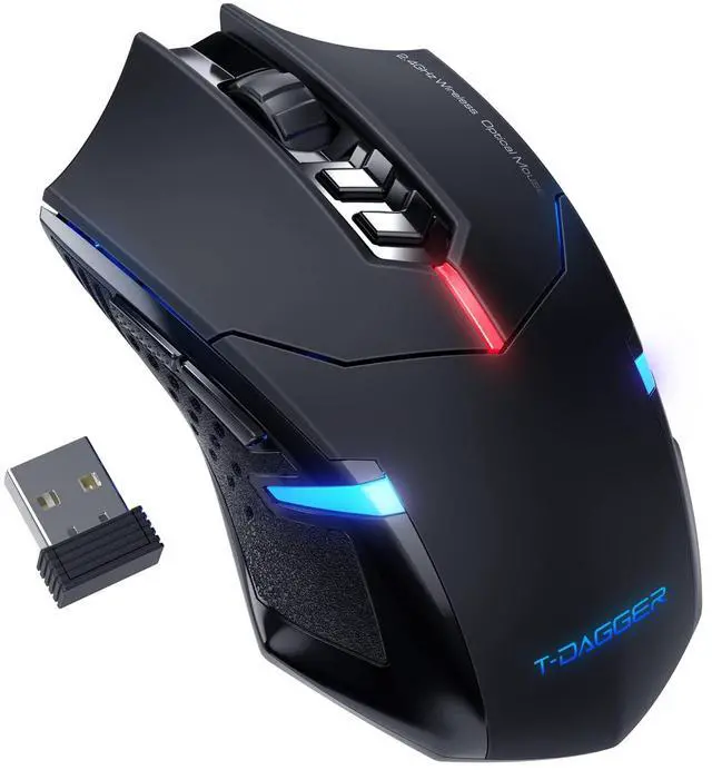 Main image of Wireless Gaming Mouse- USB Cordless PC Accessories Computer Mice with LED Backlit, Ergonomic Gamer Laptop Mouse with 7 Silent Buttons, 5 Adjustable DPI Plug & Play for PC