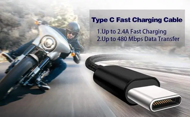 Alt view image 4 of 7 - USB C Cable 15ft, Extra Long USB Type C Fast Charging Cable Sturdy Nylon Braided USB A to USB C Cable Compatible with Samsung S10/S9/S8/S7/S20/A10/A20/A50/A51/Note9/Note8, LG V50 V40 V20,Black