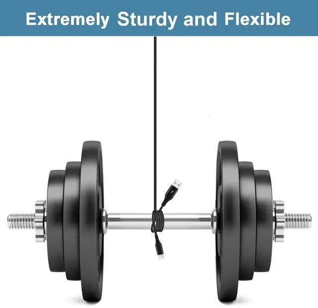 Alt view image 5 of 7 - USB C Cable 15ft, Extra Long USB Type C Fast Charging Cable Sturdy Nylon Braided USB A to USB C Cable Compatible with Samsung S10/S9/S8/S7/S20/A10/A20/A50/A51/Note9/Note8, LG V50 V40 V20,Black