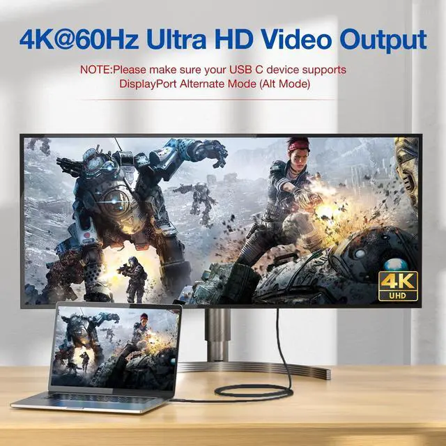 Alt view image 4 of 7 - USB C Cable 15 ft 2Pack, 240W USB C to USB C 3.2 Gen 2 Cable, Type C Charger Cord, 20Gbps 4K Video for Thunderbolt 3/4 MacBook Pro Air, iPhone 16/15 Pro Max, Galaxy S24/S23, iPad mini