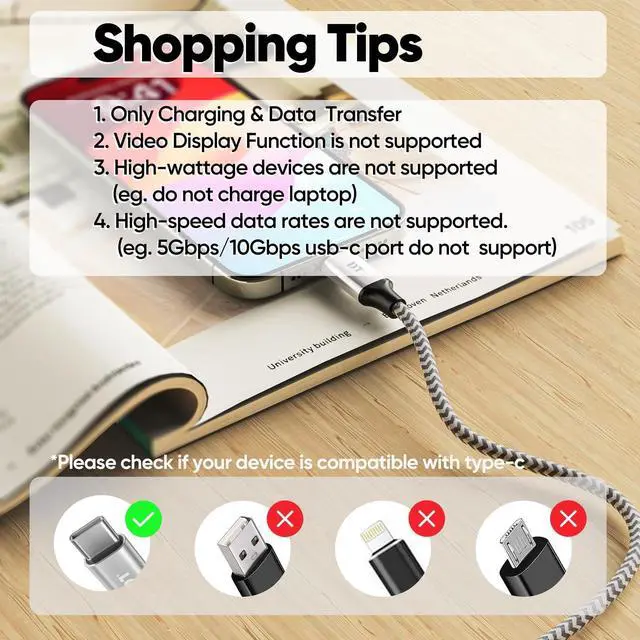 Alt view image 5 of 7 - 25 ft USB C Cable Extra Long 40W Fast Charging Type C Cord, USBC 2.0 to USB-C Fast Charge for iPhone 17/16/15 Android Phone Tablet Camera Dash Cam Webcam Game Controller