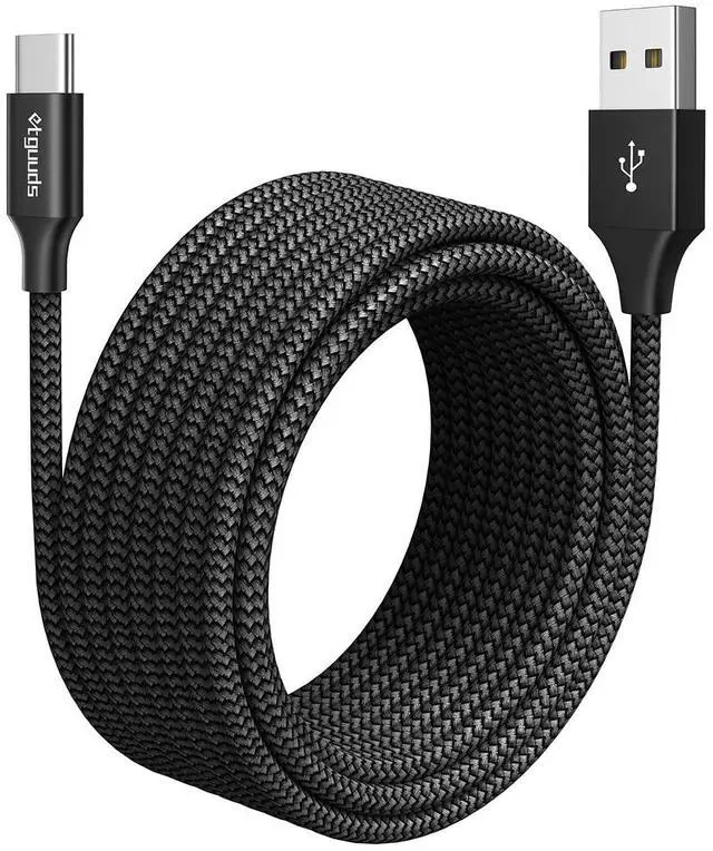 Main image of Long USB C Cable 12ft, 1-Pack, Braided USB A to USB C Charger Cable, Type C Charger Cord Fast Charging for iPhone 16 15 Series, Samsung Galaxy S25 S24 S23, Pixel, Switch and More