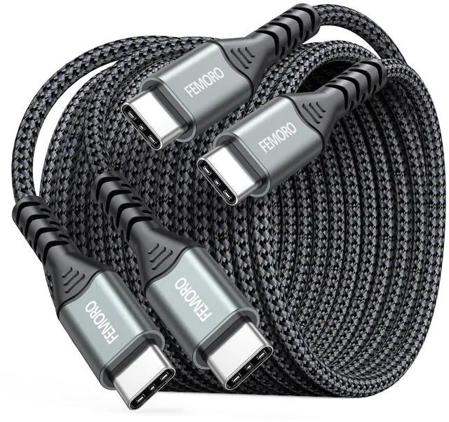 Main image of USB C Cable 15ft Pack of 2, 60W Extra Long USBC to Type C Fast Charging Cord, Nylon Braided USB-C Data Transfer Cables for iPhone 16/15 Series Samsung Galaxy S24/S23 Security Camera Tablet
