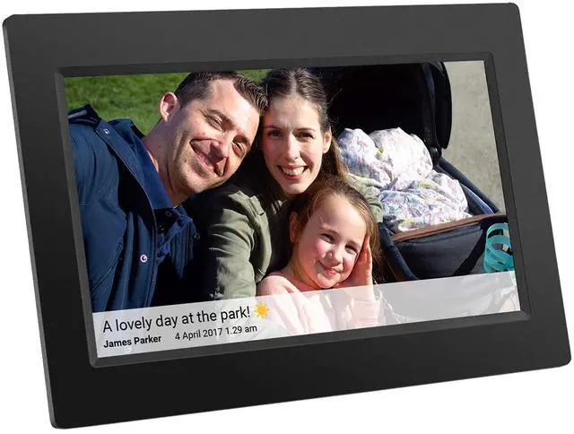 Main image of 10 Inch WiFi Digital Picture Frame - Electronic, Wall Mountable Smart FramesFrameo App - Send Photos & Videos from Anywhere - IPS LCD Panel, Touchscreen Portrait & Landscape Display(Black)