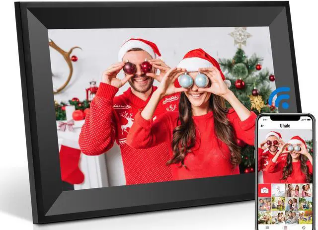 Main image of Picture Frame 10.1 inch IPS Touch Screen Digital Photo Frame WiFi EnabledWall MountableAuto-Rotate Send Best Wishes via Uhale App-for FamiliesFriends or Grandparents Gift