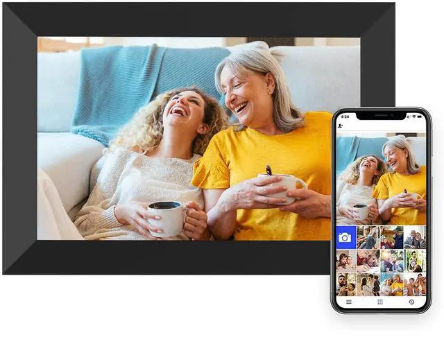 Main image of Digital Picture Frame WiFi 10.1 Inch Smart Digital Photo Frame with 1280x800 IPS HD Touch Screen, Auto-Rotate and Slideshow, Easy Setup to Share Photos or Videos Remotely via App from Anywhere