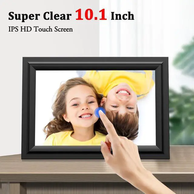 Alt view image 4 of 7 - Digital Picture Frame 10.1 Inch WiFi Digital Photo Frame Electronic, IPS Touch Screen, 16GB, Tabletop&Wall-Mounted, Share Photos and Video with Uhale App, Birthday Gifts for Mom Women