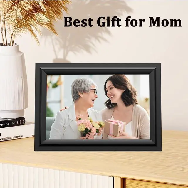 Alt view image 7 of 7 - Digital Picture Frame 10.1 Inch WiFi Digital Photo Frame Electronic, IPS Touch Screen, 16GB, Tabletop&Wall-Mounted, Share Photos and Video with Uhale App, Birthday Gifts for Mom Women