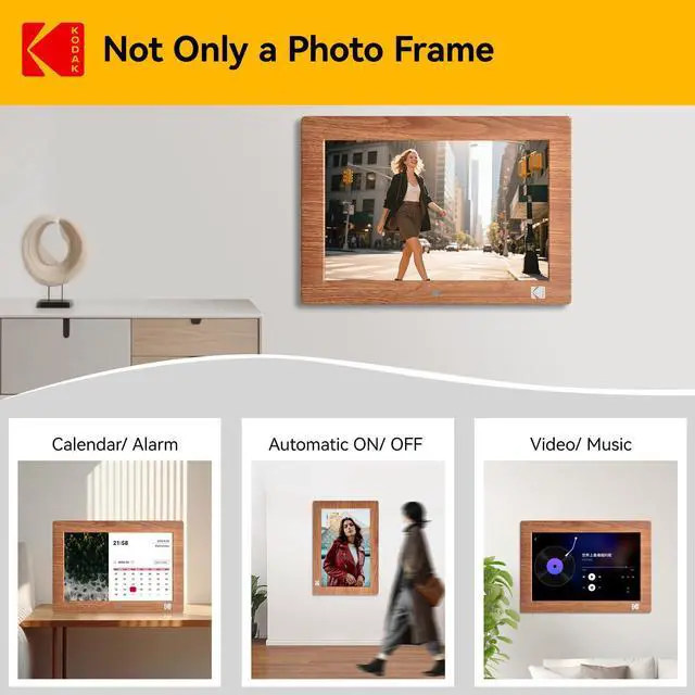 Alt view image 3 of 7 - 10.1 inch Digital Photo Frame, NO WiFi with Remote Control Digital Picture Frame, 1280 * 800 HD IPS Screen, Automatic On/Off