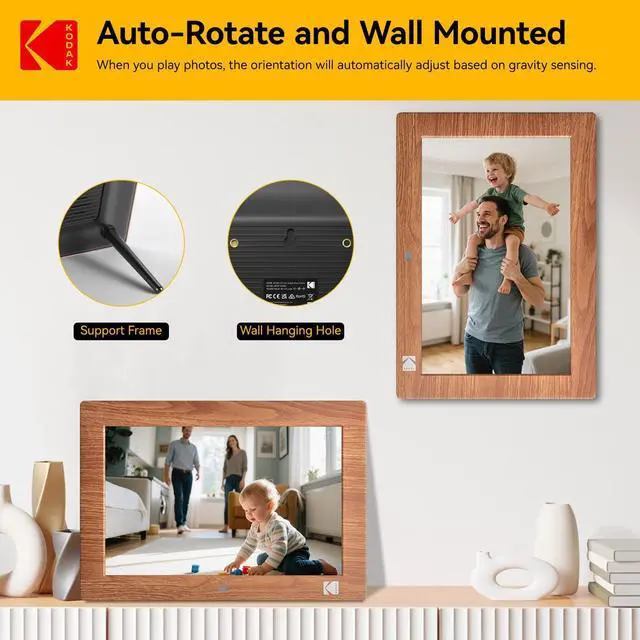 Alt view image 5 of 7 - 10.1 inch Digital Photo Frame, NO WiFi with Remote Control Digital Picture Frame, 1280 * 800 HD IPS Screen, Automatic On/Off