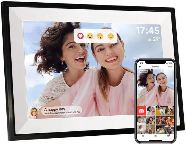 Main image of 10.1 Inch WiFi Digital Picture Frame, Photo Frame Electronic HD IPS Touch Screen 1280x800 32GB, Wall Mountable Smart Cloud Slideshow, Send Photos from Your Phone Anywhere, Gifts for Parents