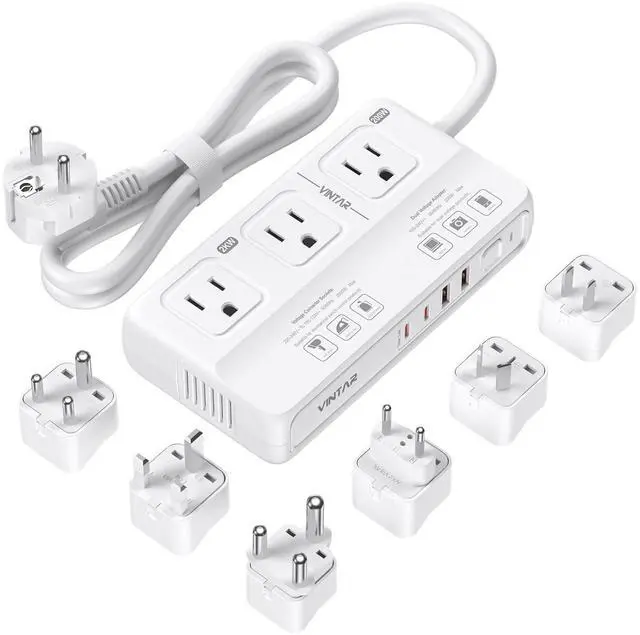 Main image of 220V to 110V Voltage Converter, 2000W Universal Travel Adapter Voltage Converter US to Europe, International Step Down Transformer Power Converters Adapter Combo for EU UK JP AU in SA