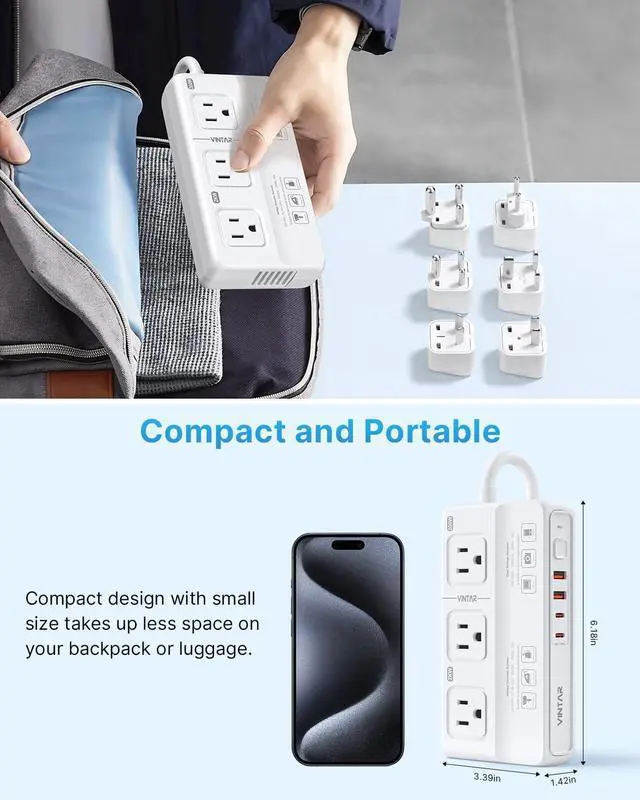 Alt view image 6 of 7 - 220V to 110V Voltage Converter, 2000W Universal Travel Adapter Voltage Converter US to Europe, International Step Down Transformer Power Converters Adapter Combo for EU UK JP AU in SA