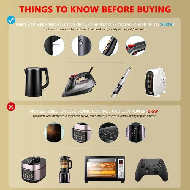 Alt view image 4 of 7 - 220v to 110v Travel Voltage Converter: International Universal Voltage Converter US to Europe Power Strip Plug Transformer - 2000W Electric Hair Dryer Step Down Outlet Converters for European UK EU