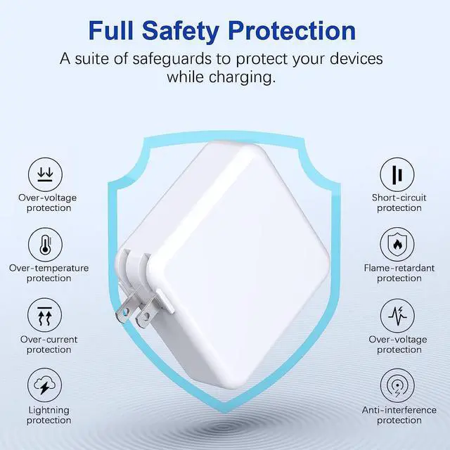 Alt view image 5 of 7 - Charger 96W USB C Charger for MacBook Pro 16, 15, 14, 13 inch 2024, 2023, 2022, 2021, M3 M2 M1 Mac Book Air USB C Laptop Power Adapter with LED, 5A Cable Charging