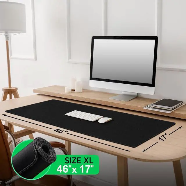 Alt view image 2 of 7 - Huge 46x17 5mm Gaming Mouse Pad Large Mouse Pad for Desk Mouse Pad Gaming Giant Black XXL Thick Long Extra Large Extended Big Mouse Pad Gamer Desk Mat