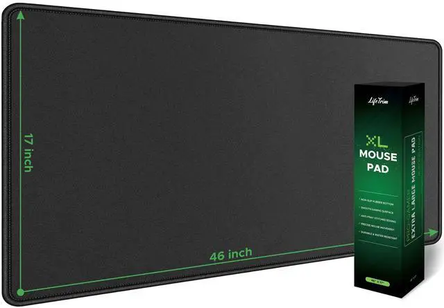 Main image of Huge 46x17 5mm Gaming Mouse Pad Large Mouse Pad for Desk Mouse Pad Gaming Giant Black XXL Thick Long Extra Large Extended Big Mouse Pad Gamer Desk Mat