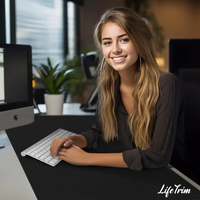 Alt view image 3 of 7 - Huge 46x17 5mm Gaming Mouse Pad Large Mouse Pad for Desk Mouse Pad Gaming Giant Black XXL Thick Long Extra Large Extended Big Mouse Pad Gamer Desk Mat