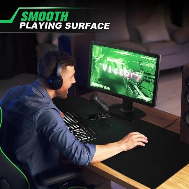 Alt view image 6 of 7 - Huge 46x17 5mm Gaming Mouse Pad Large Mouse Pad for Desk Mouse Pad Gaming Giant Black XXL Thick Long Extra Large Extended Big Mouse Pad Gamer Desk Mat