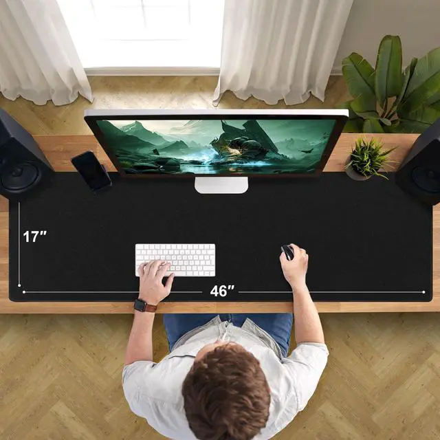 Alt view image 7 of 7 - Huge 46x17 5mm Gaming Mouse Pad Large Mouse Pad for Desk Mouse Pad Gaming Giant Black XXL Thick Long Extra Large Extended Big Mouse Pad Gamer Desk Mat