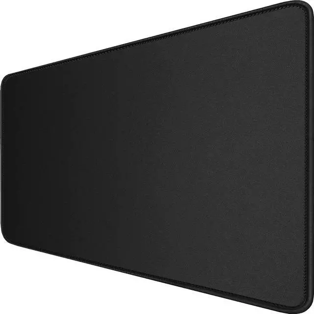 Main image of Large Extended Gaming Mouse Pad with Stitched Edges, (31.5X15.7In) Durable Non-Slip Natural Rubber Base, Waterproof Computer Keyboard Pad Mat for Esports Pros/Gamer/Desktop/Office/Home-Black