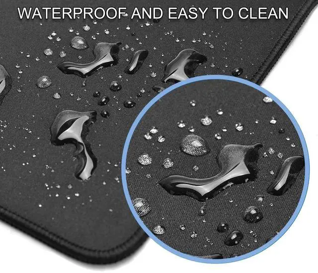Alt view image 5 of 7 - Large Gaming Desk Mouse Pad, XXL Extended Computer Keyboard Mouse Mat with Stitched Edges, 31.5" x 15.7" Non-Slip Waterproof Rubber Base Office Big Long Mousepad for Work, Game, Office, Home, Black