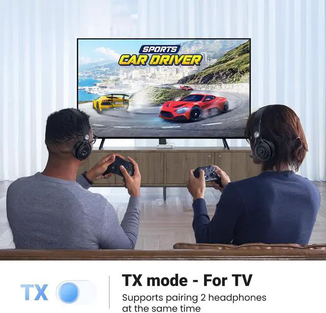 Alt view image 6 of 7 - Airplane Bluetooth 6.0 Transmitter Receiver for 2 Airpods or Headphones, Airplane Travel Essentials 2-in-1 Wireless Bluetooth Adapter, 3.5MM AUX Jack Adapter on Flight, TV, Car Stereo