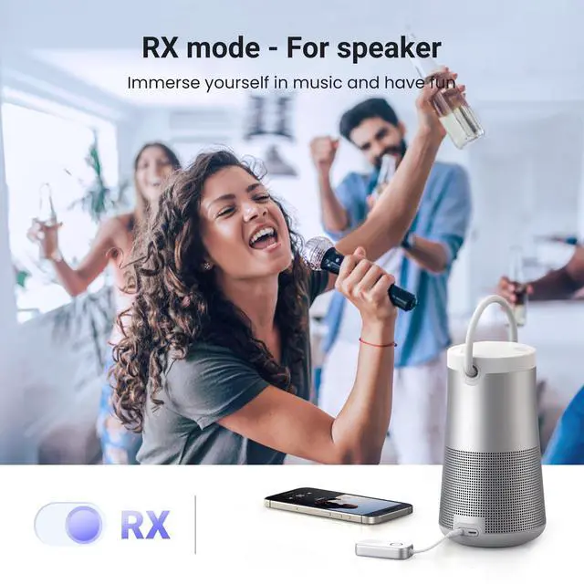 Alt view image 7 of 7 - Airplane Bluetooth 6.0 Transmitter Receiver for 2 Airpods or Headphones, Airplane Travel Essentials 2-in-1 Wireless Bluetooth Adapter, 3.5MM AUX Jack Adapter on Flight, TV, Car Stereo