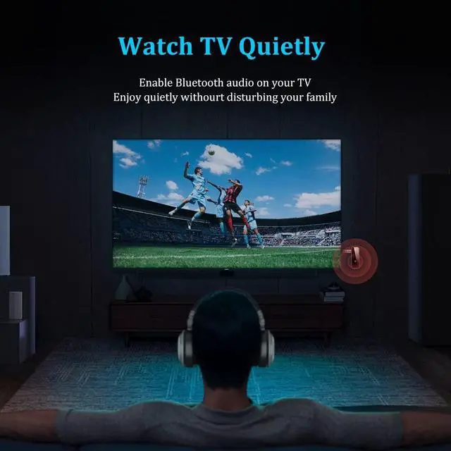 Alt view image 5 of 7 - Bluetooth Transmitter Receiver Wireless Adapter: 3.5mm Aux Jack Stereo Audio Input Output - for TV Car Headphone Speakers iPhone PC